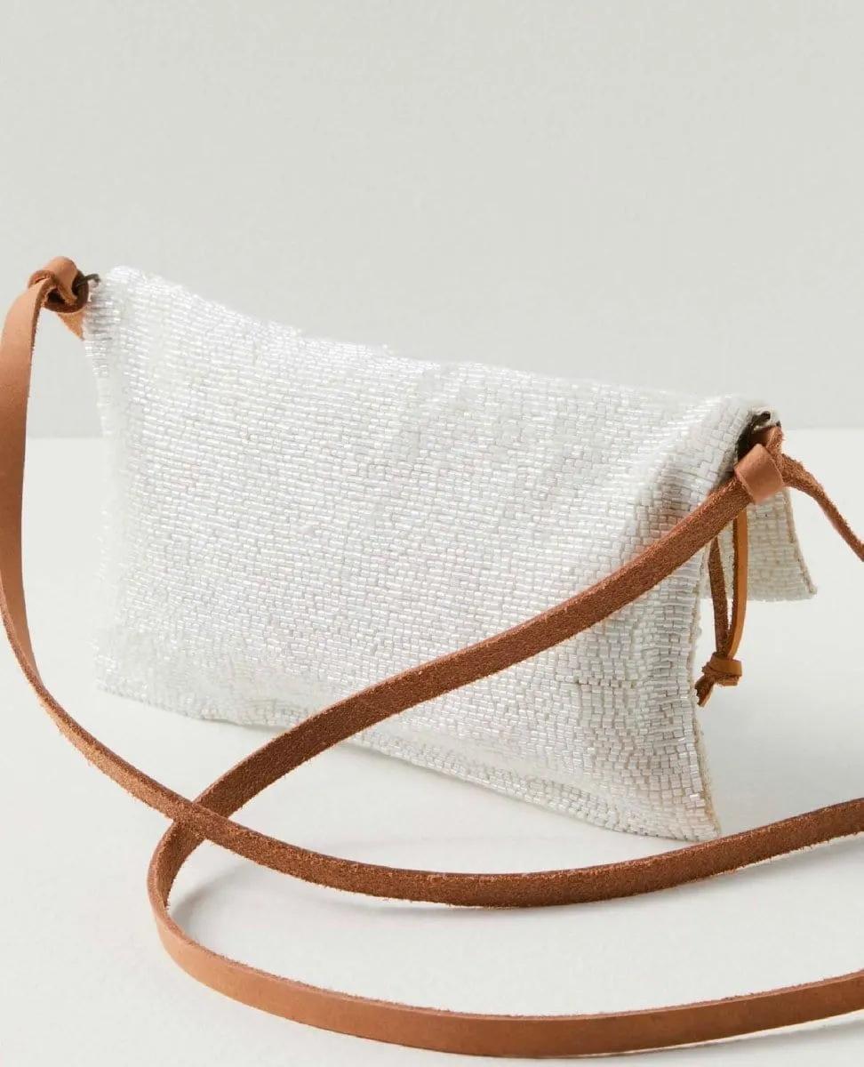 Plus One Embellished Cros Bag Ivory