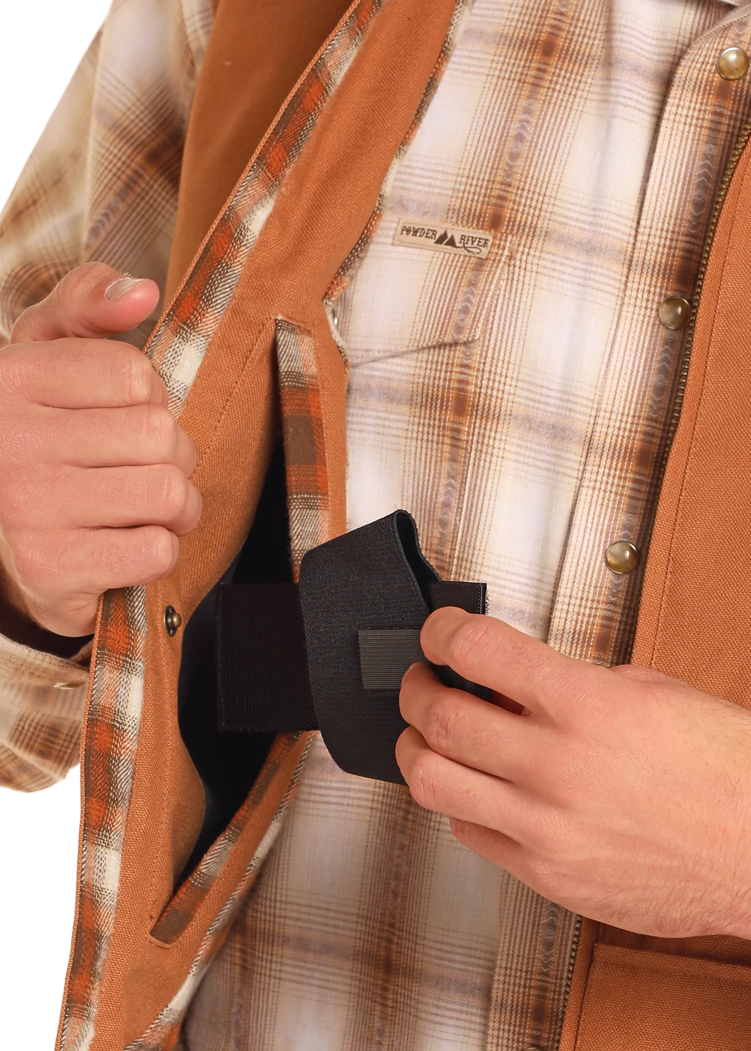 POWDER RIVER OUTFITTERS CAMEL CONCEAL CARRY VEST