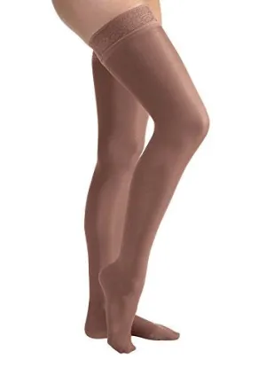 PR/1 JOBST ULTRASHEER WOMEN, THIGH HIGH W/SIL LACE BAND, 20-30MMHG, XL, ESPRESSO, CLOSED TOE