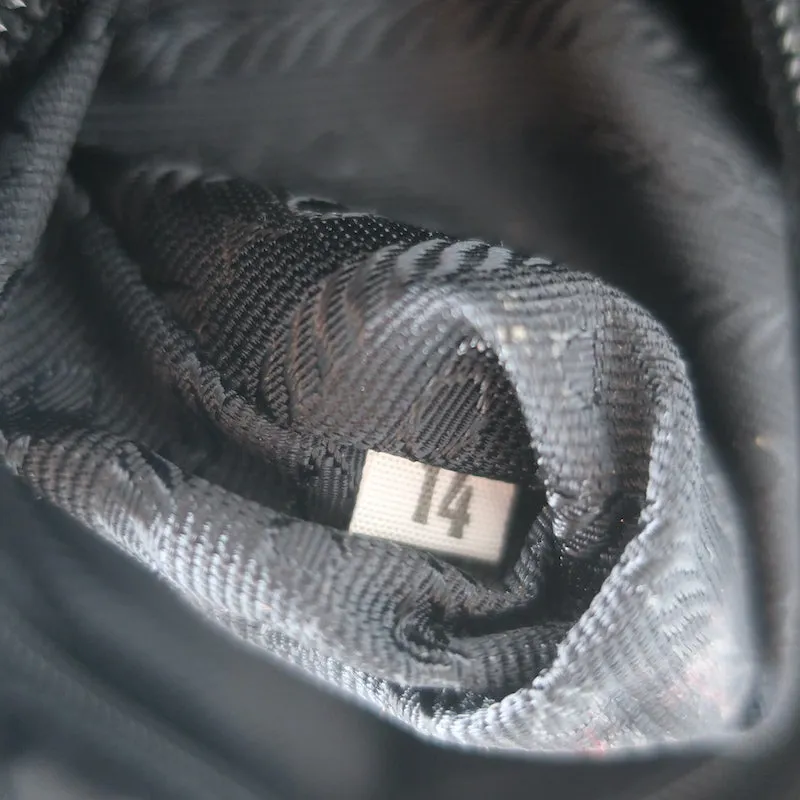 Prada Chain Strap Crossbody Small Flap Bag Black Nylon