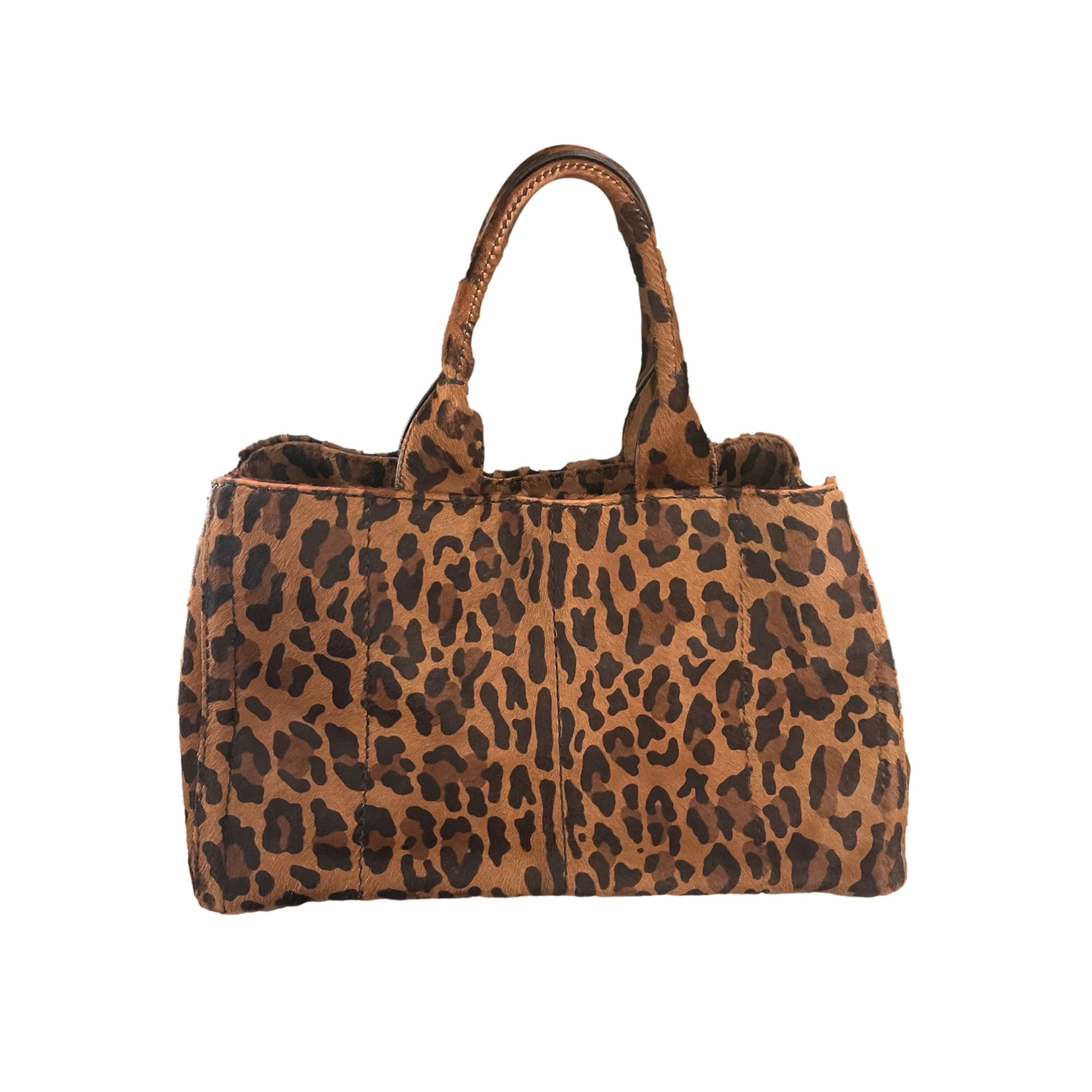 Prada Cheetah Print Calf Hair Top Handle Bag