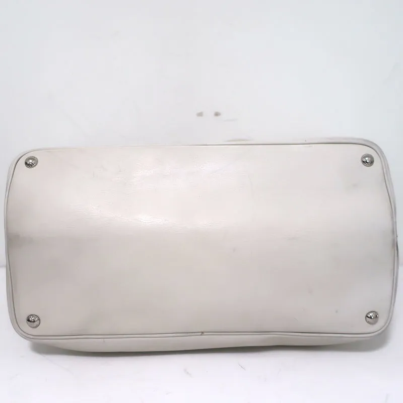 Prada Double Bag Cream Leather Large Tote