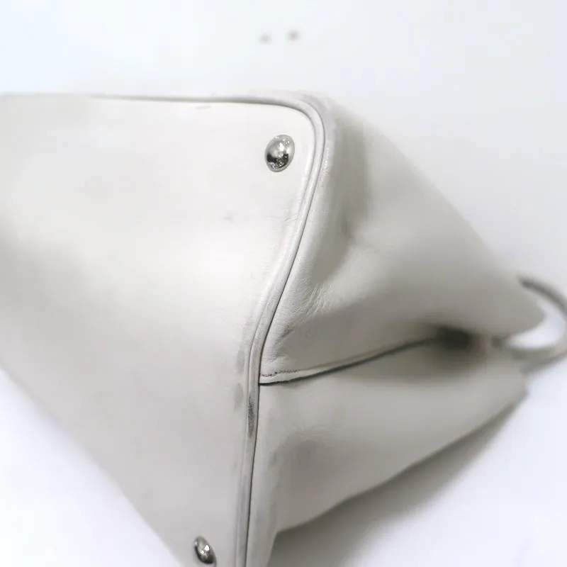 Prada Double Bag Cream Leather Large Tote