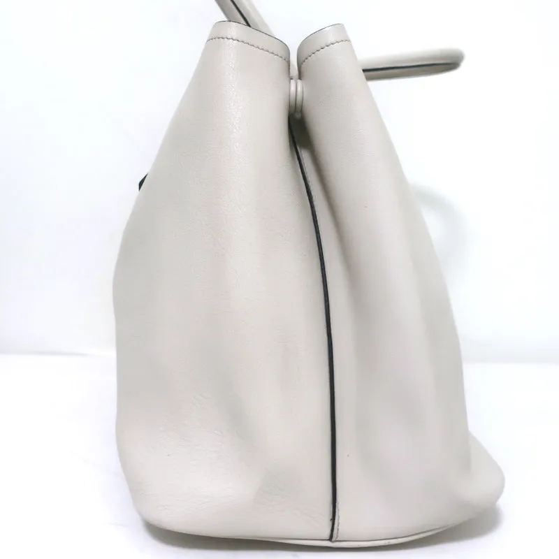Prada Double Bag Cream Leather Large Tote