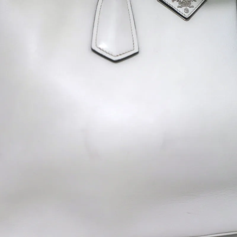 Prada Double Bag Cream Leather Large Tote