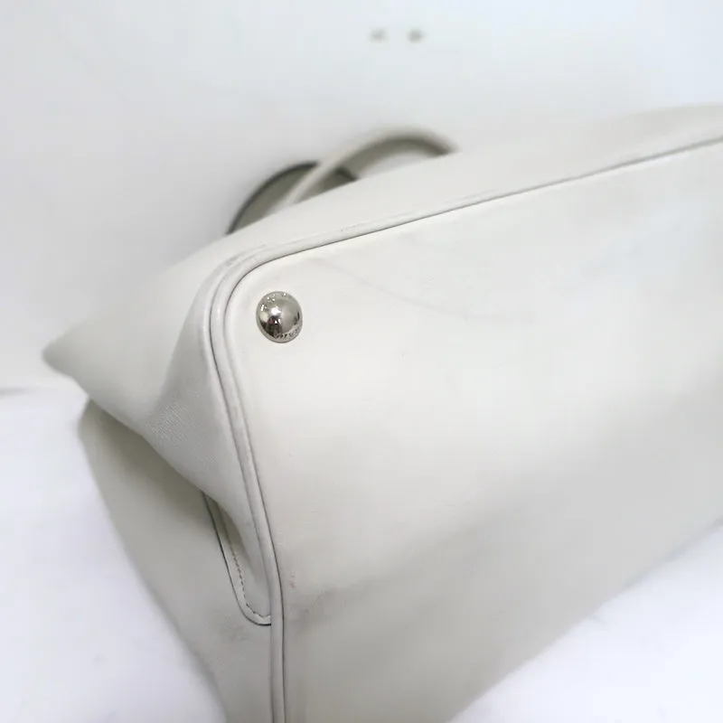 Prada Double Bag Cream Leather Large Tote