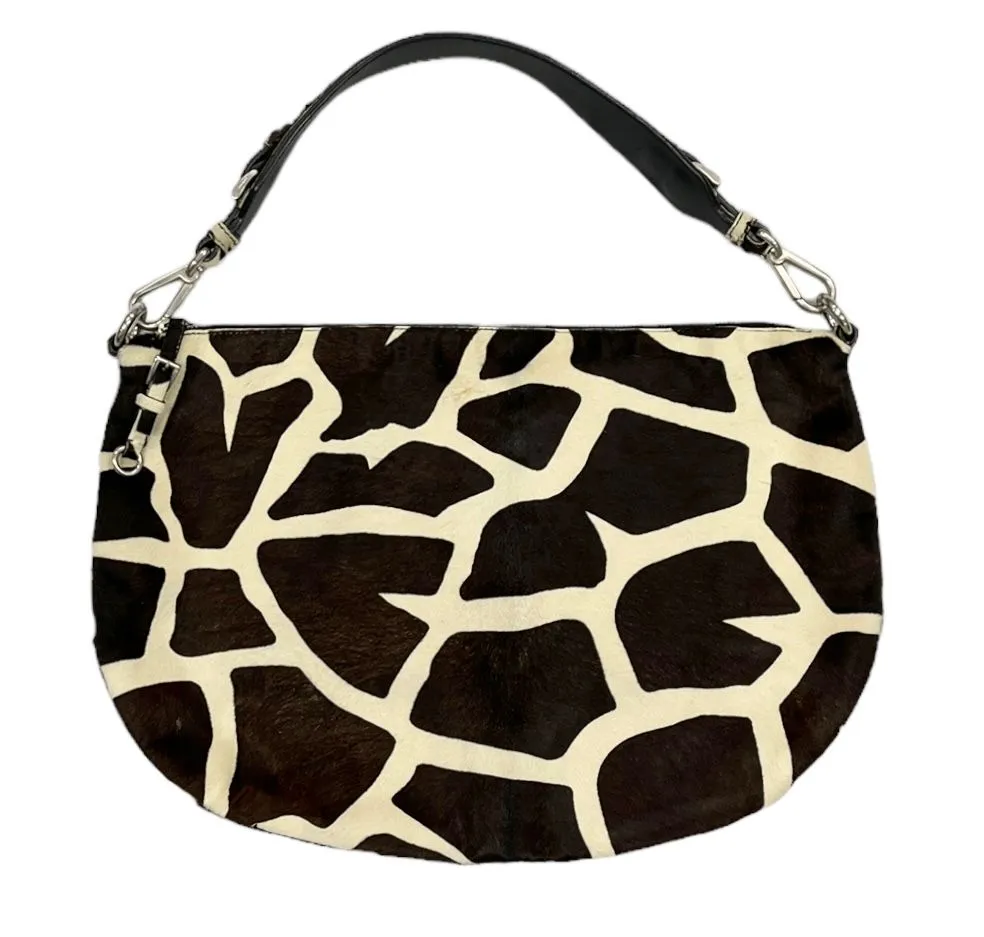 Prada Giraffe Calf Hair Shoulder Bag