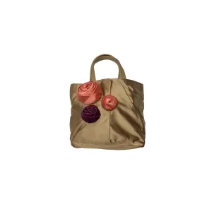 Prada Gold Satin Mini Top Handle Bag