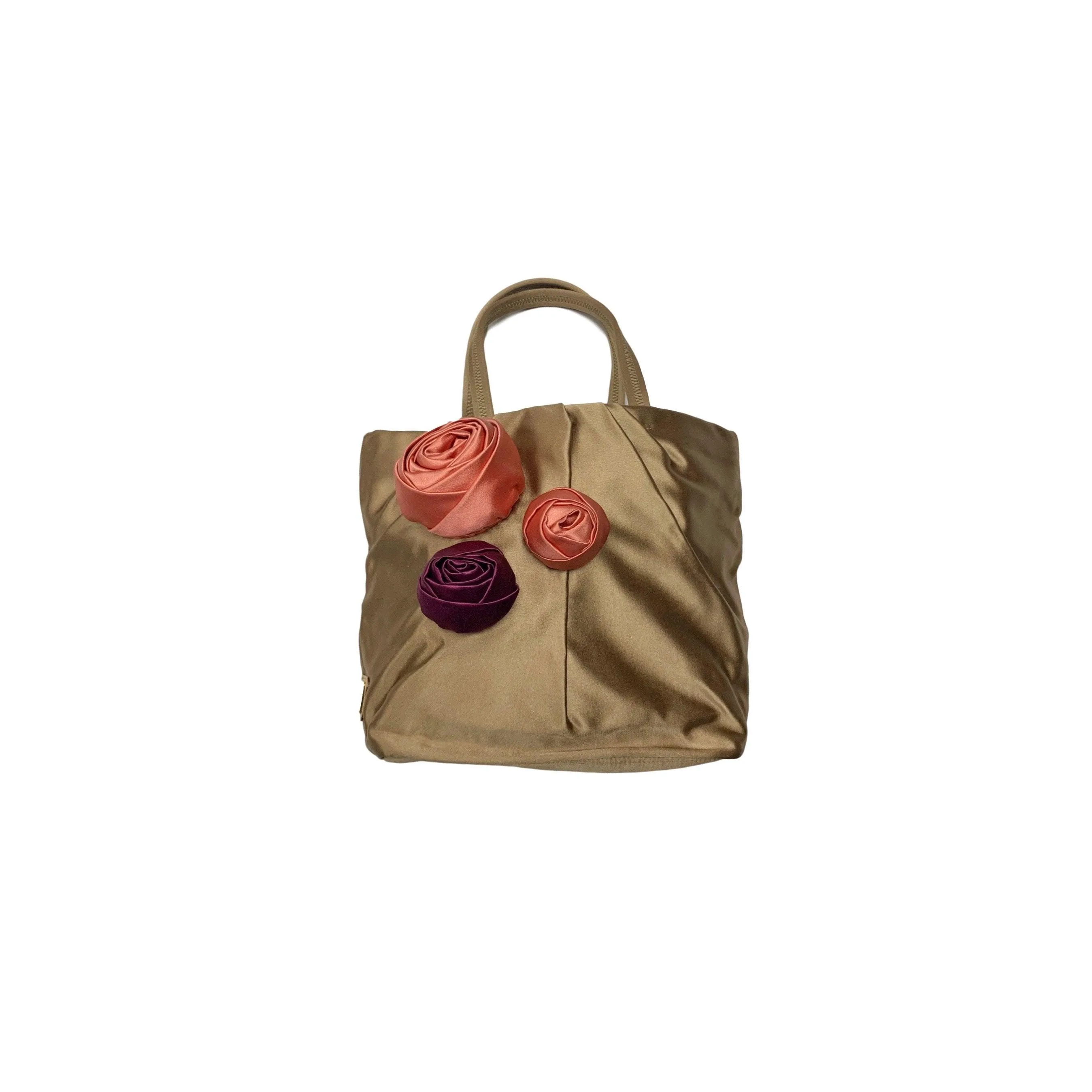 Prada Gold Satin Mini Top Handle Bag