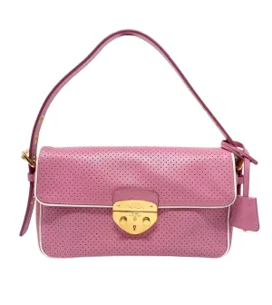Prada Pink Perforated Leather Shoulder Bag