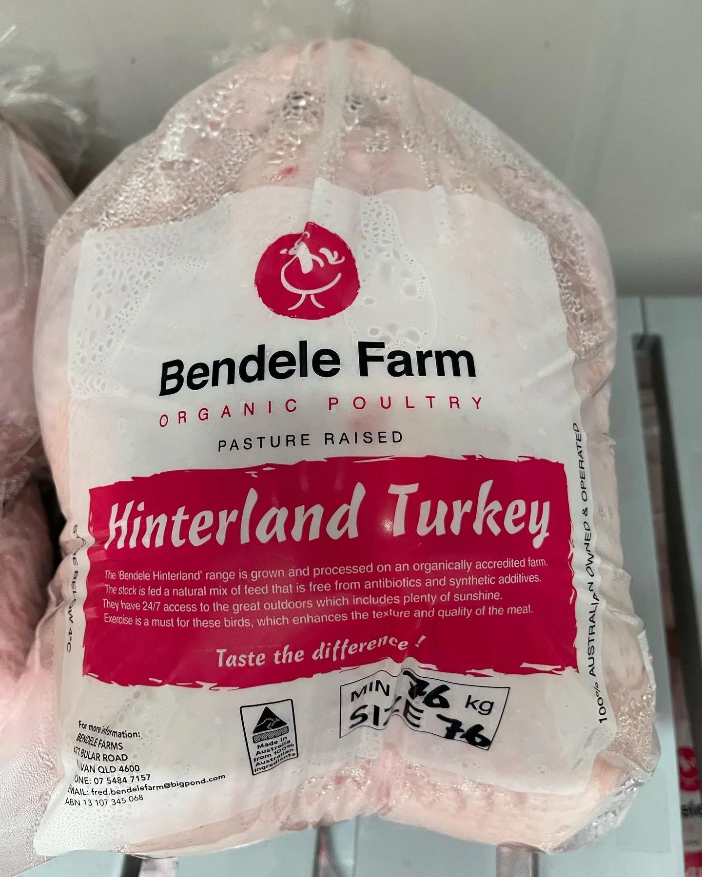 Pre Order Certified Free Range Christmas Turkeys ONLY $292.50 ($65/kg) Please Contact Andrew on Our Number Might be Able to get More !