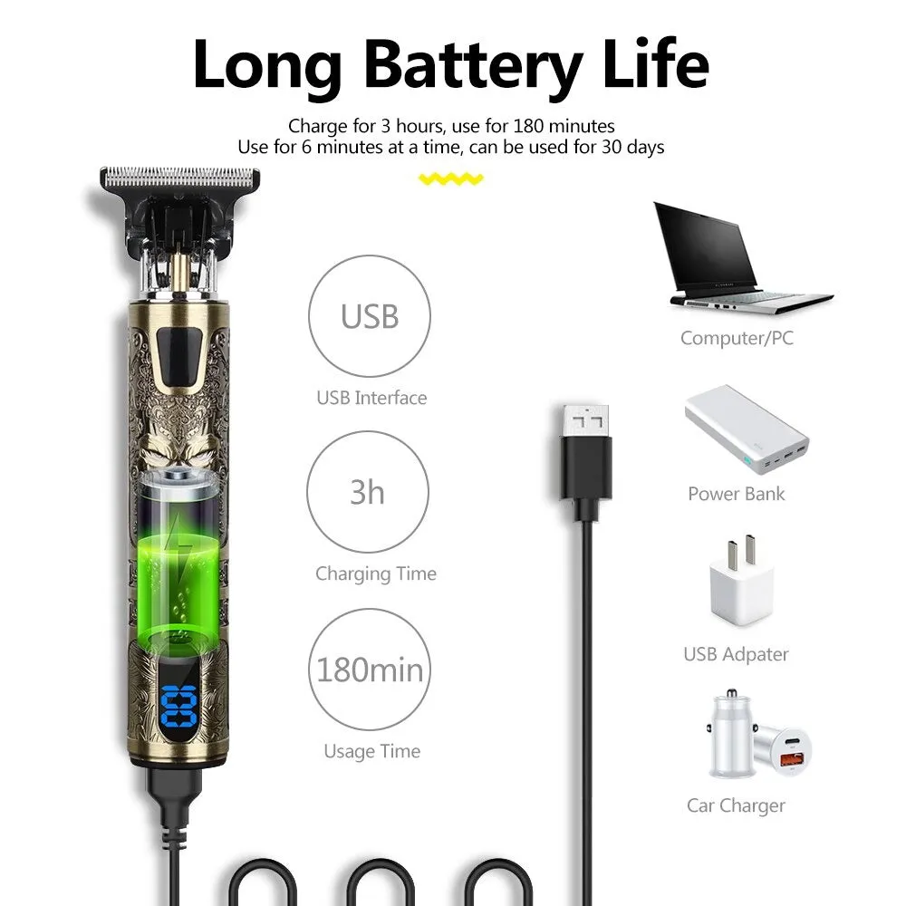 Premium LCD Professional Hair Trimmer