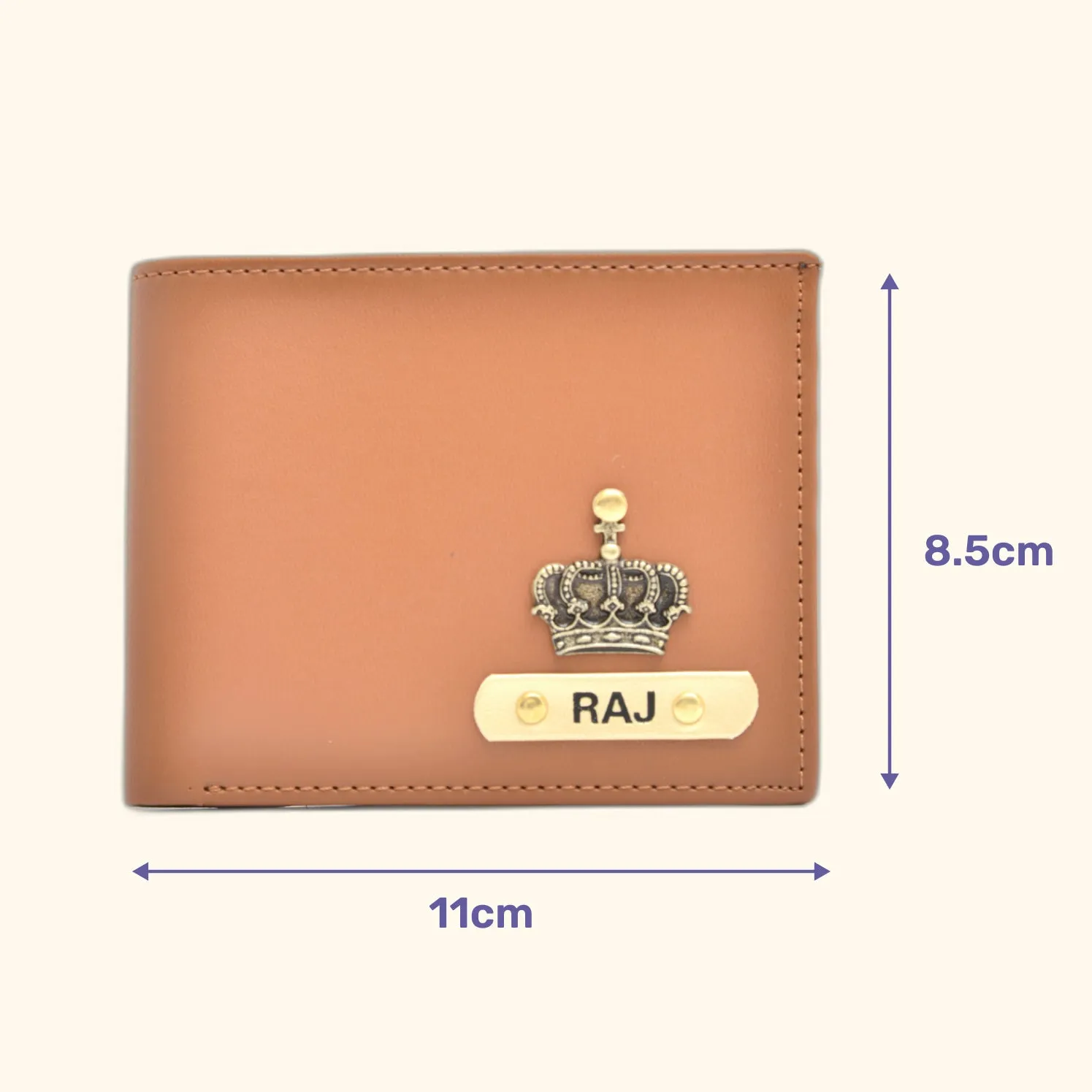 Premium Personalized Men's Wallet - Tan