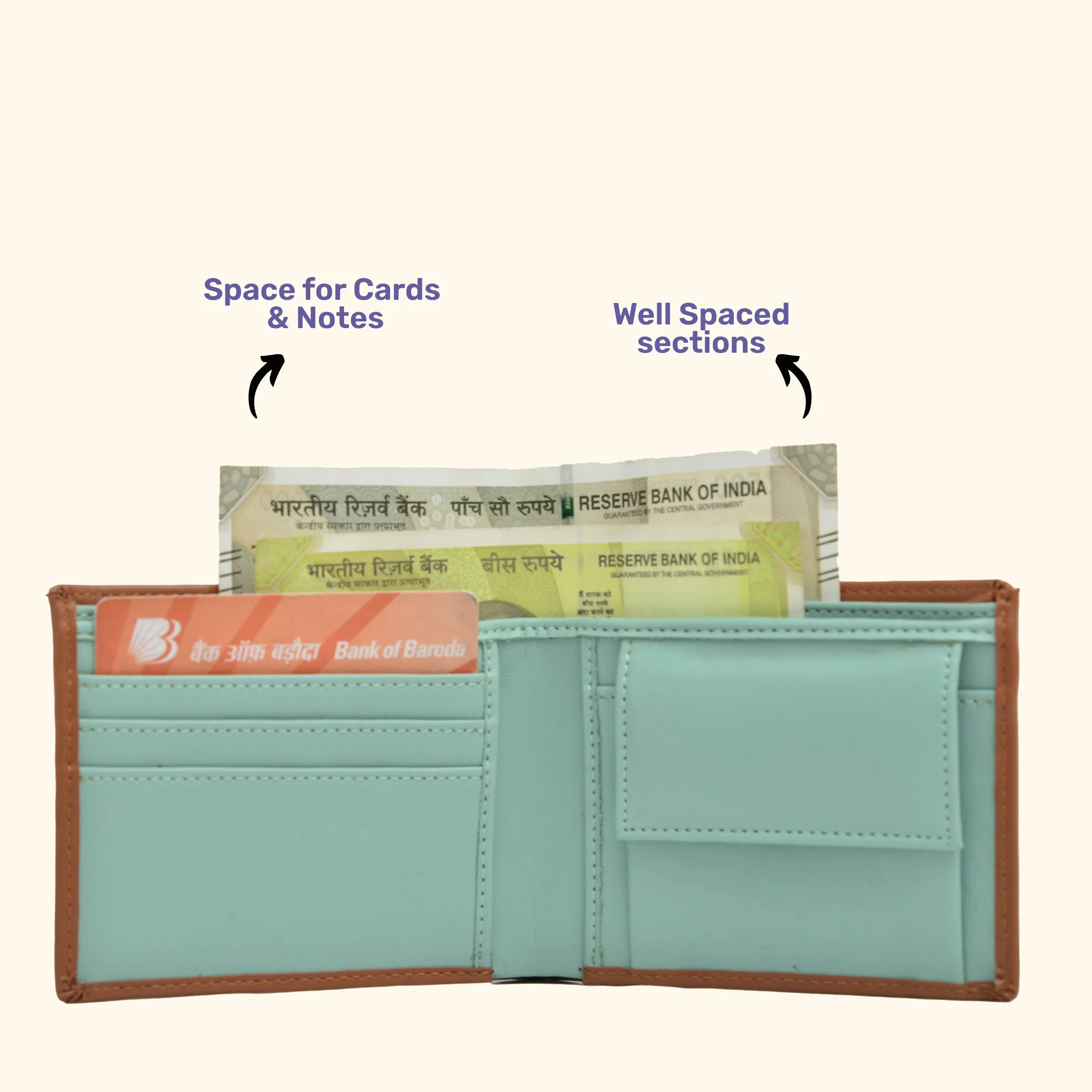Premium Personalized Men's Wallet - Tan