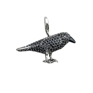 Punk Black Diamond Raven Pave Pendant