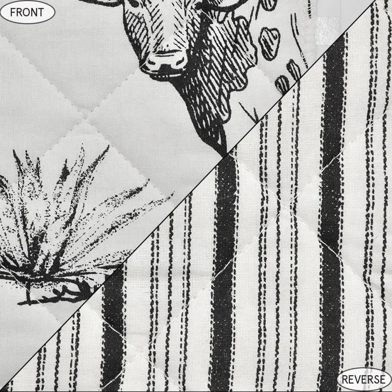 Ranch Life Western Toile Reverse-able Quilt 3PC Set