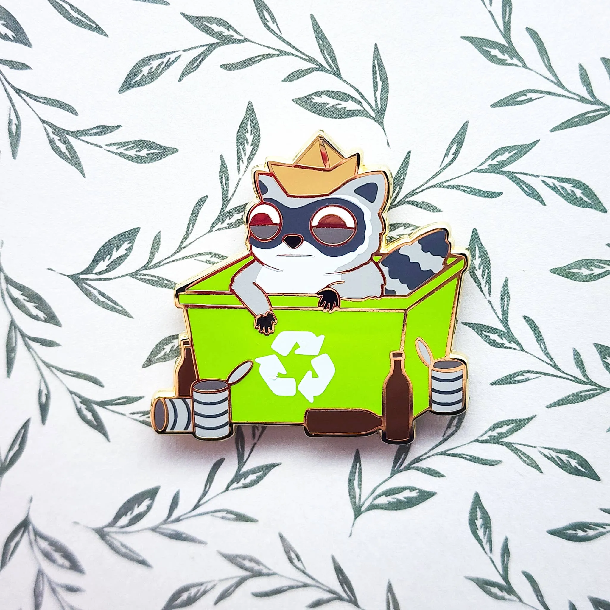 Recycle Raccoon Enamel Pin