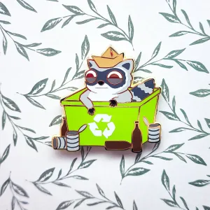 Recycle Raccoon Enamel Pin