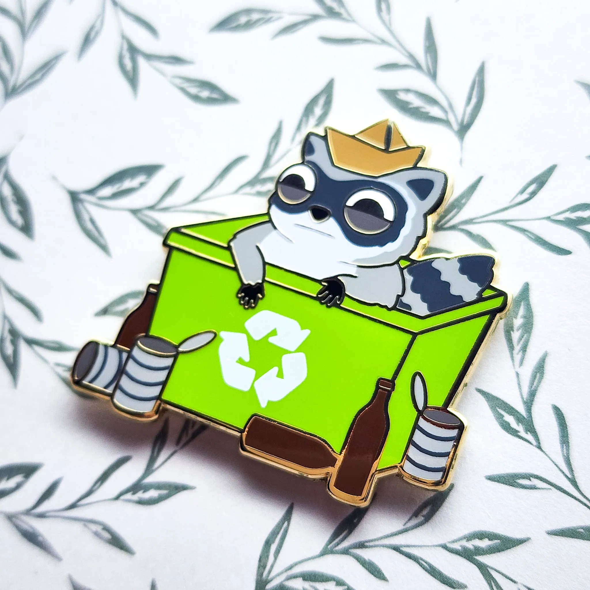 Recycle Raccoon Enamel Pin