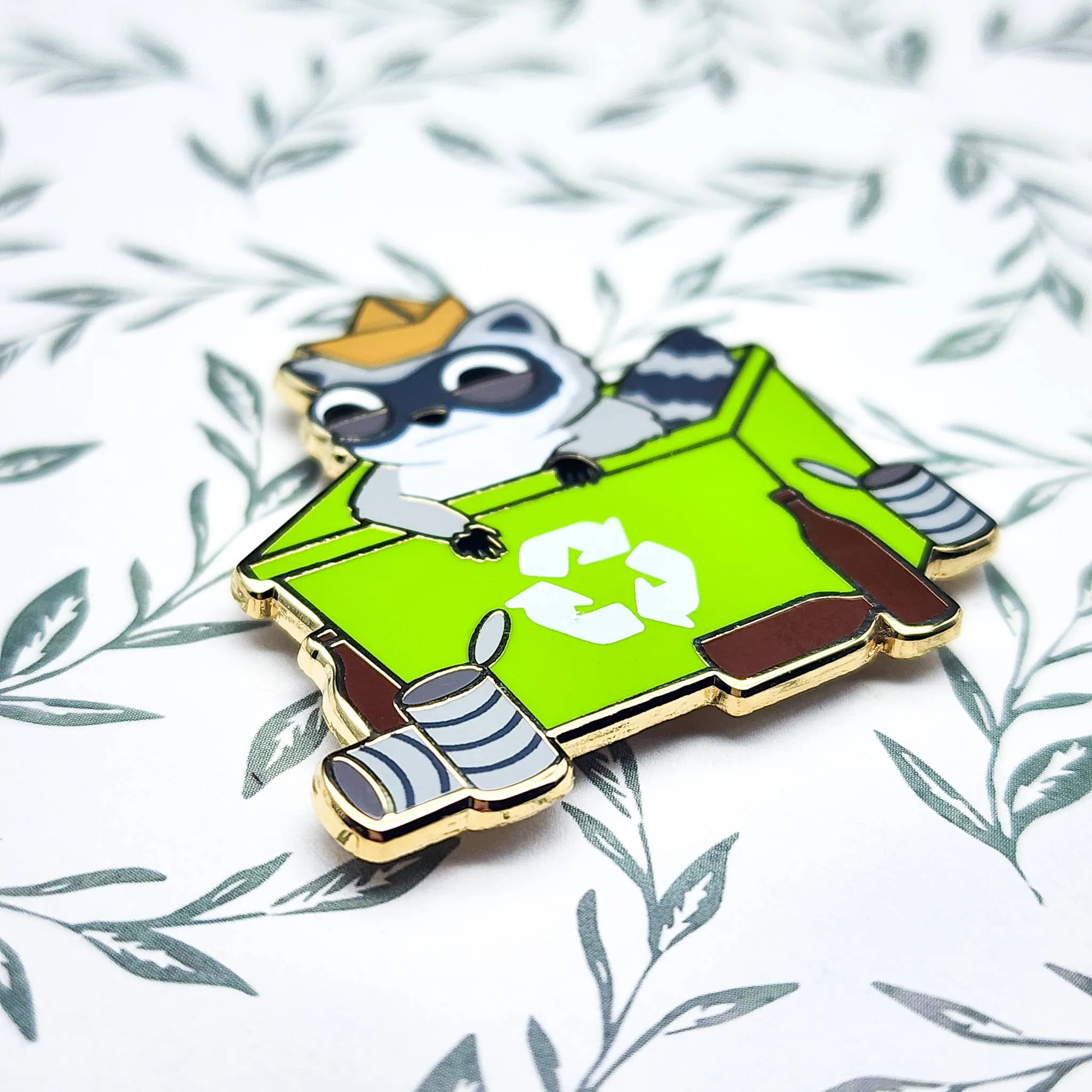 Recycle Raccoon Enamel Pin