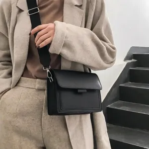 Retro Square Wide Strap Crossbody