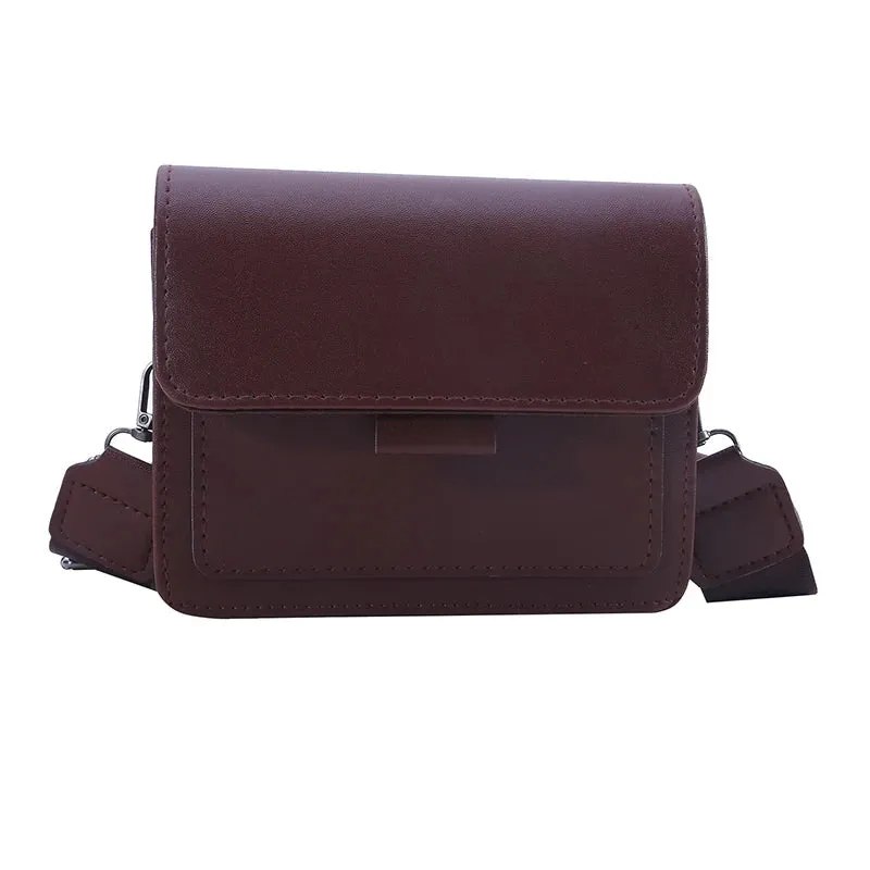 Retro Square Wide Strap Crossbody