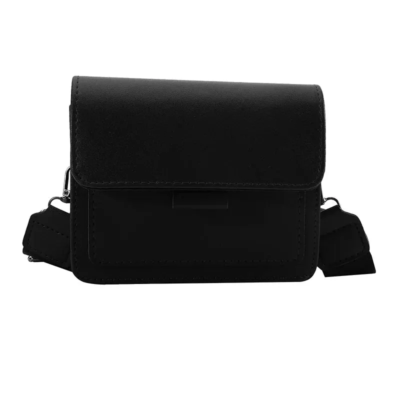 Retro Square Wide Strap Crossbody
