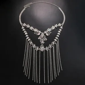 Rhinestone Tassel Mask