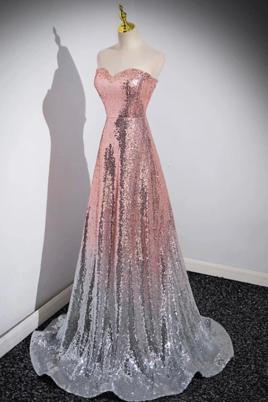 Roycebridal Roycebridal Cleo | Mermaid Sequins Long Prom Dress, Sparkling Sweetheart Neckline Ombre Evening Dress
