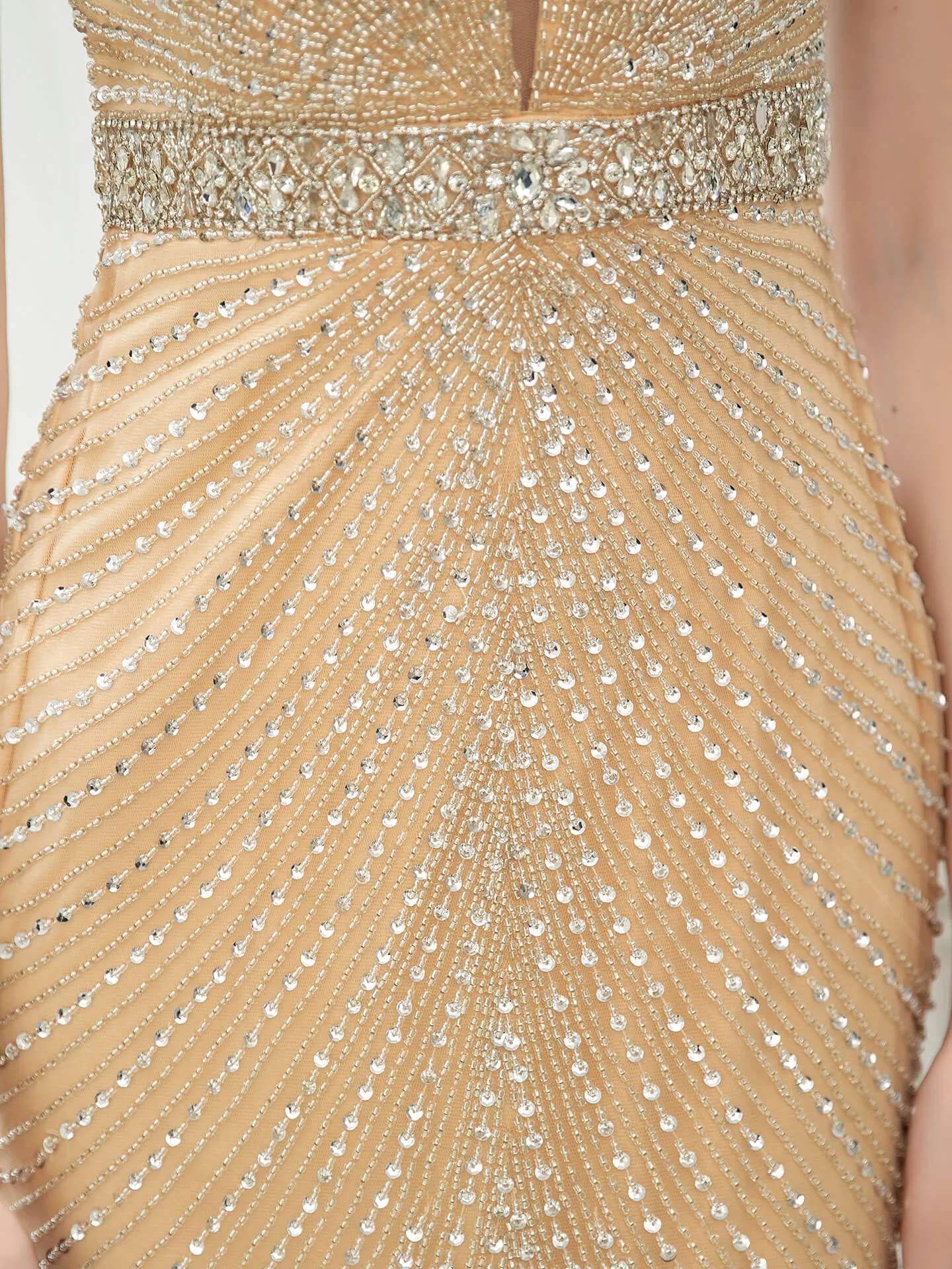 Roycebridal Roycebridal Mermaid / Trumpet V-neck Beaded Luxurious Sexy Formal Evening Dresses Sleeveless Floor Length Prom Dresses