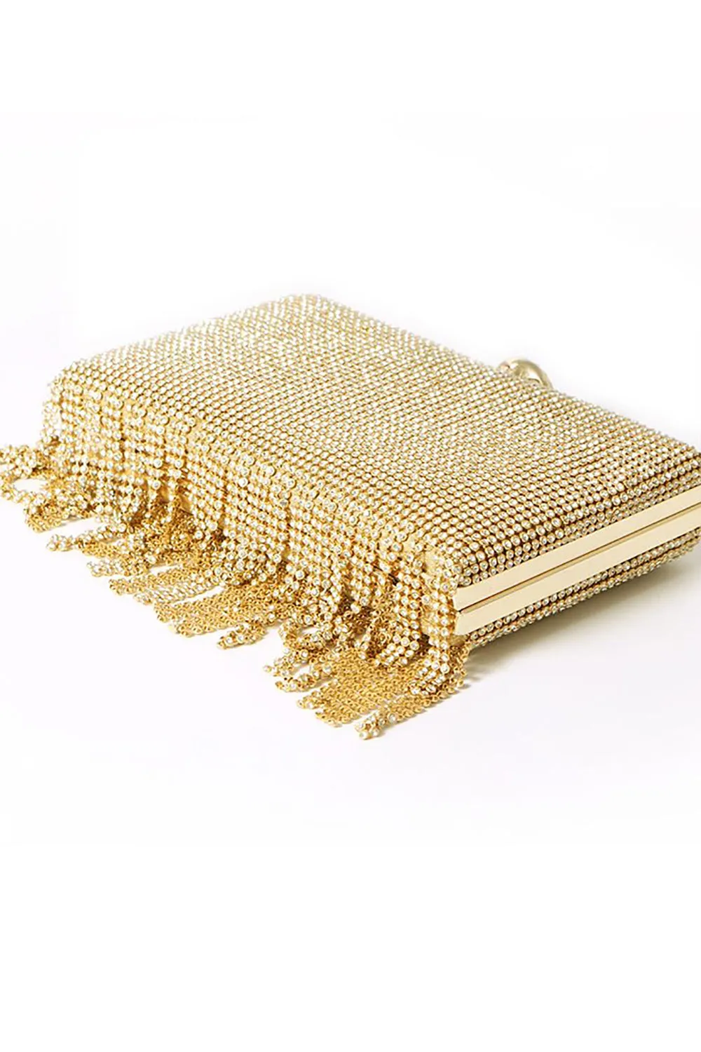 Roycebridal Tassels Golden Exquisite Square Party Handbag
