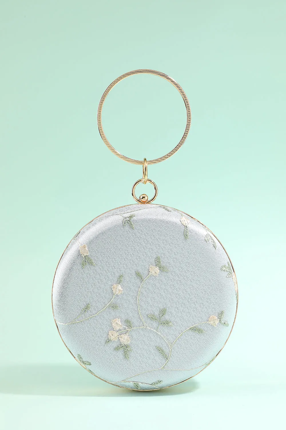 Roycebridal White Embroidery Handbag