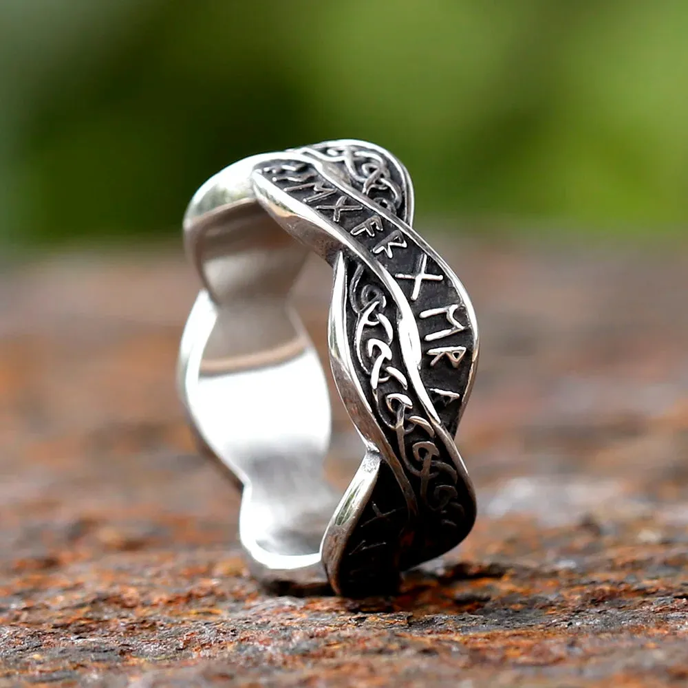 Runic Guardian Steel Ring