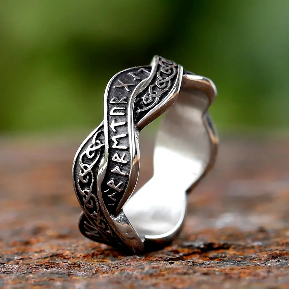 Runic Guardian Steel Ring