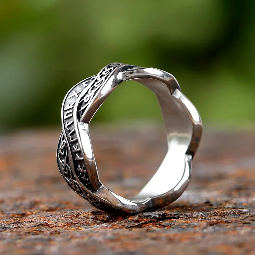 Runic Guardian Steel Ring