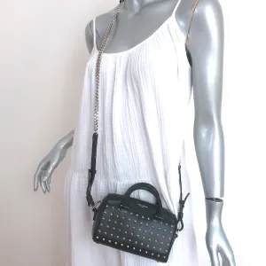 Saint Laurent Toy Duffle Black Studded Leather Chain Strap Crossbody Bag