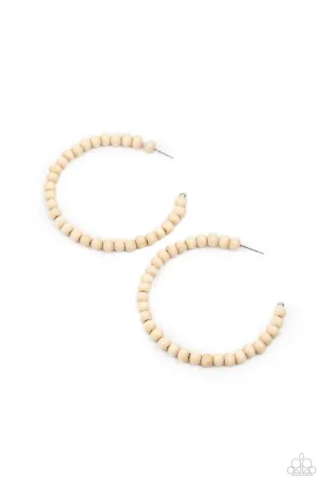 Should Have, Could Have, WOOD Have - White Earrings