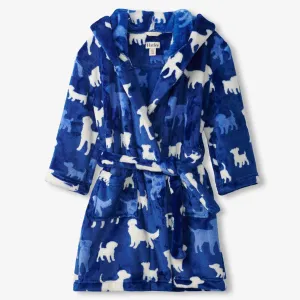 Silhouette Pups Fleece Robe