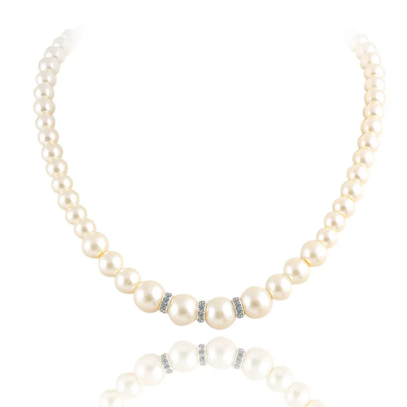 Simulated Pearl Wedding Jewelry Set
