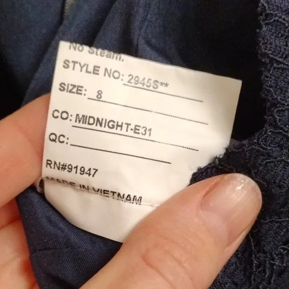 Size 8 Midnight Blue Dessy Collection