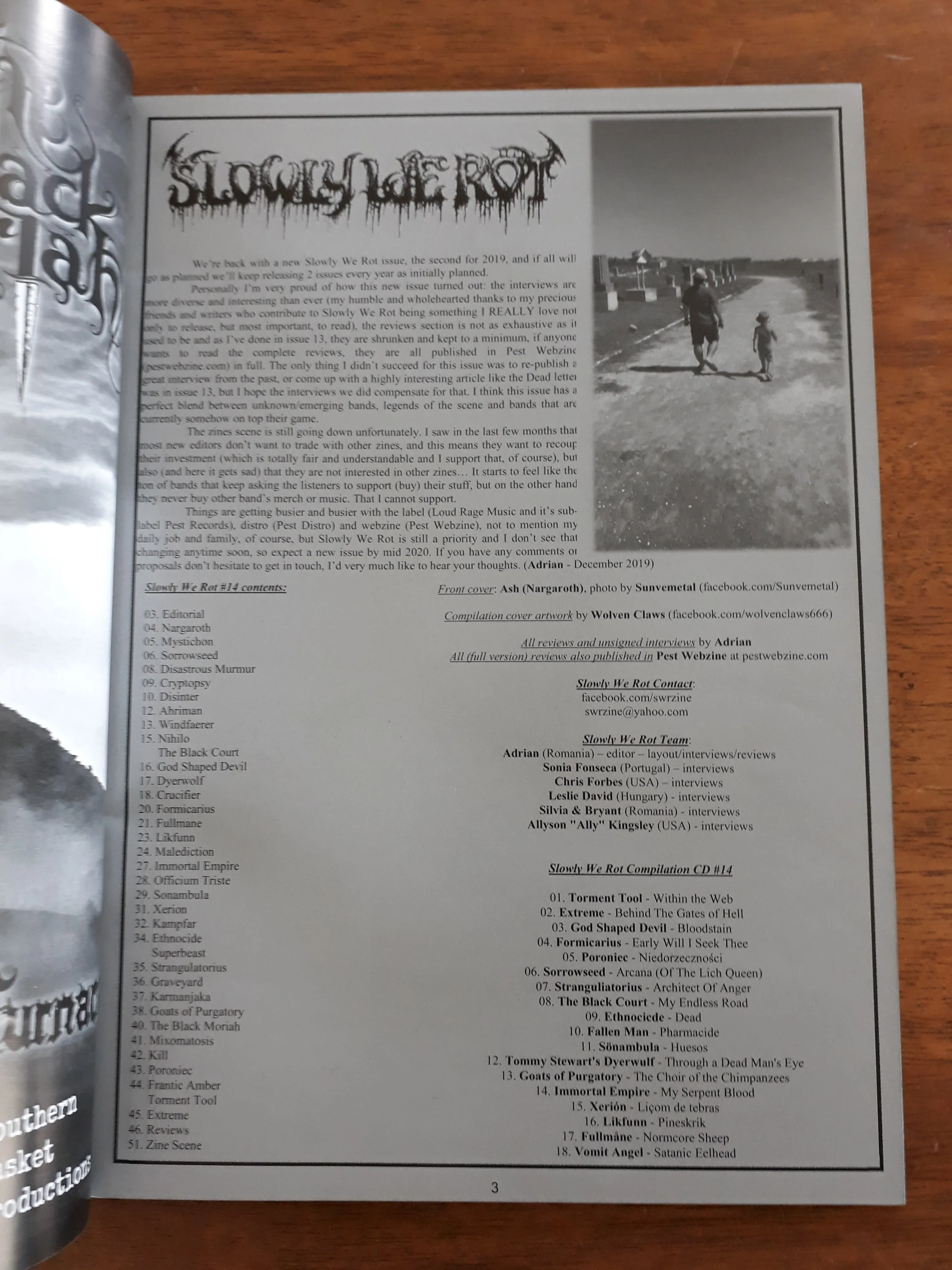 SLOWLY WE ROT Zine #14   CD