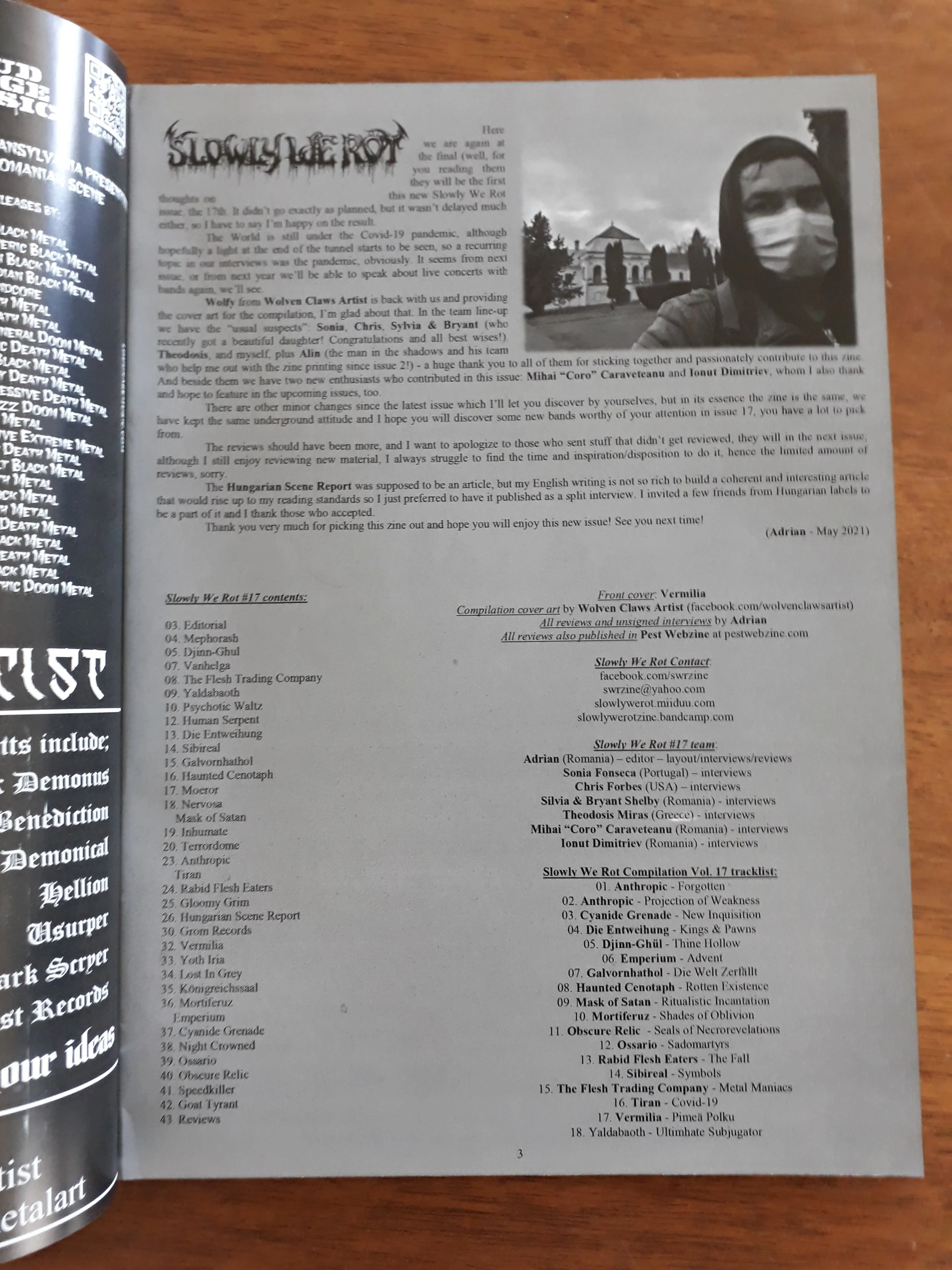 SLOWLY WE ROT Zine #17   CD