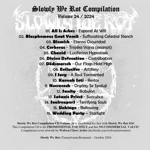 SLOWLY WE ROT Zine #24   CD