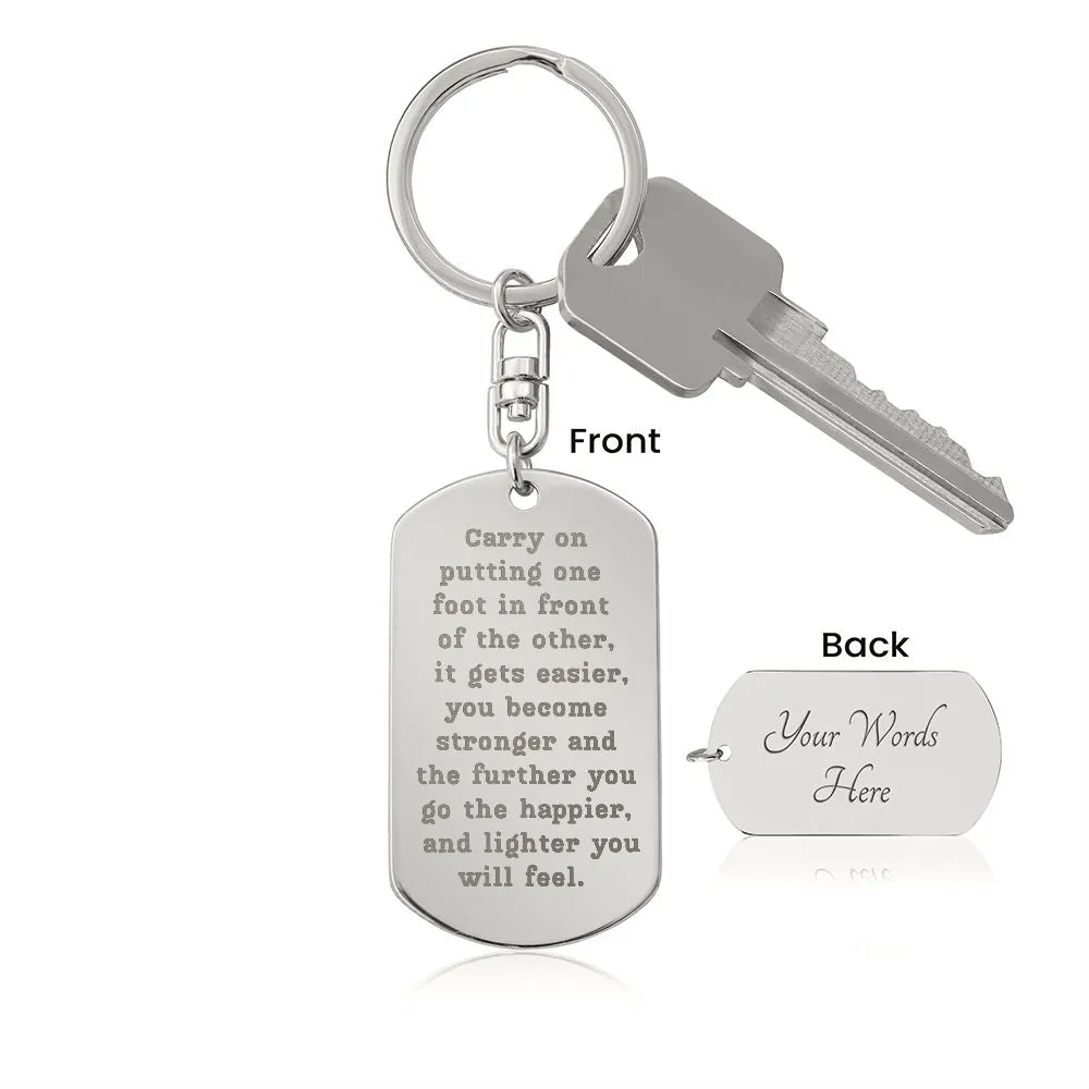 Sobriety Keychain - Carry On