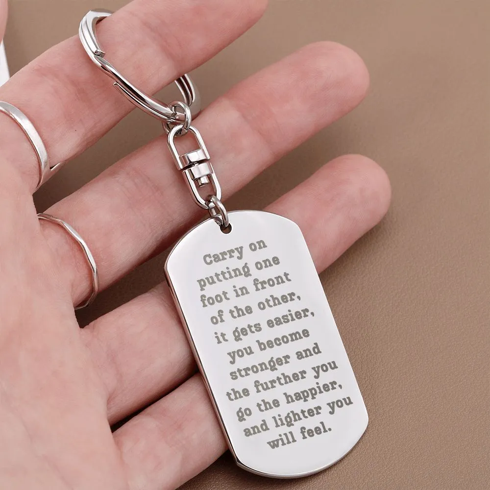 Sobriety Keychain - Carry On