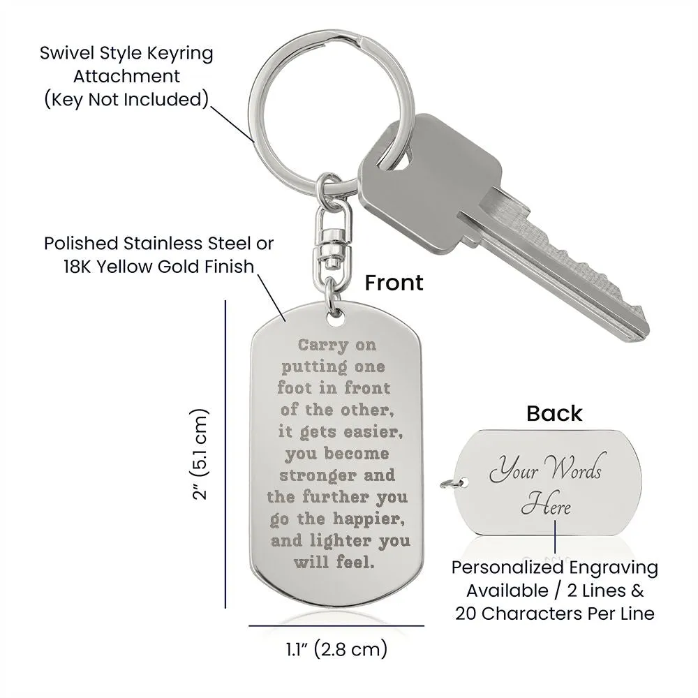 Sobriety Keychain - Carry On