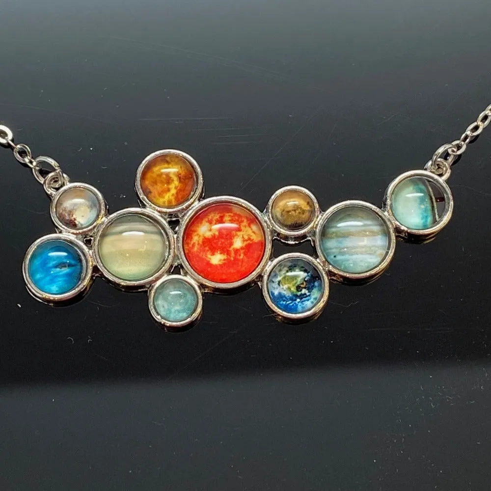Solar System Cluster Necklace