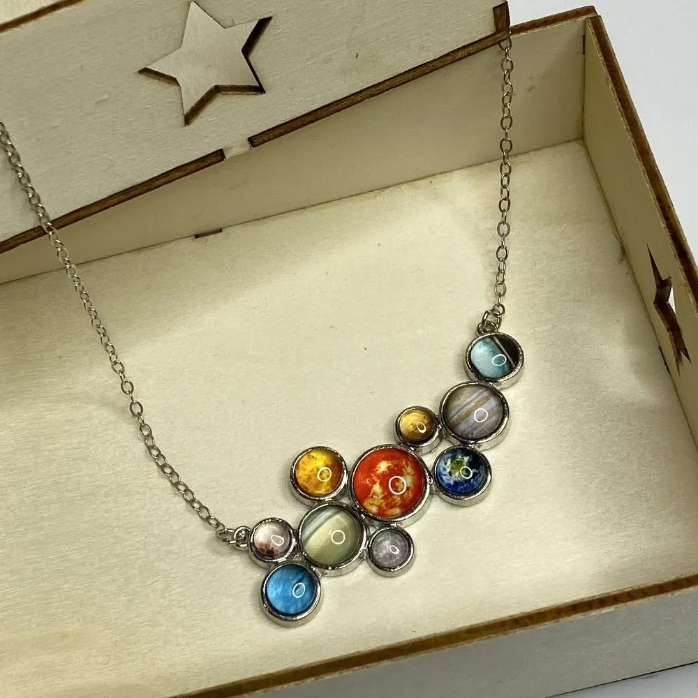 Solar System Cluster Necklace