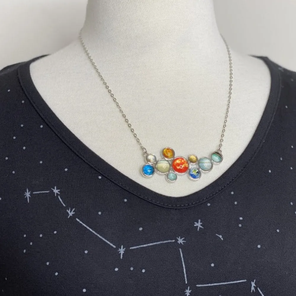 Solar System Cluster Necklace