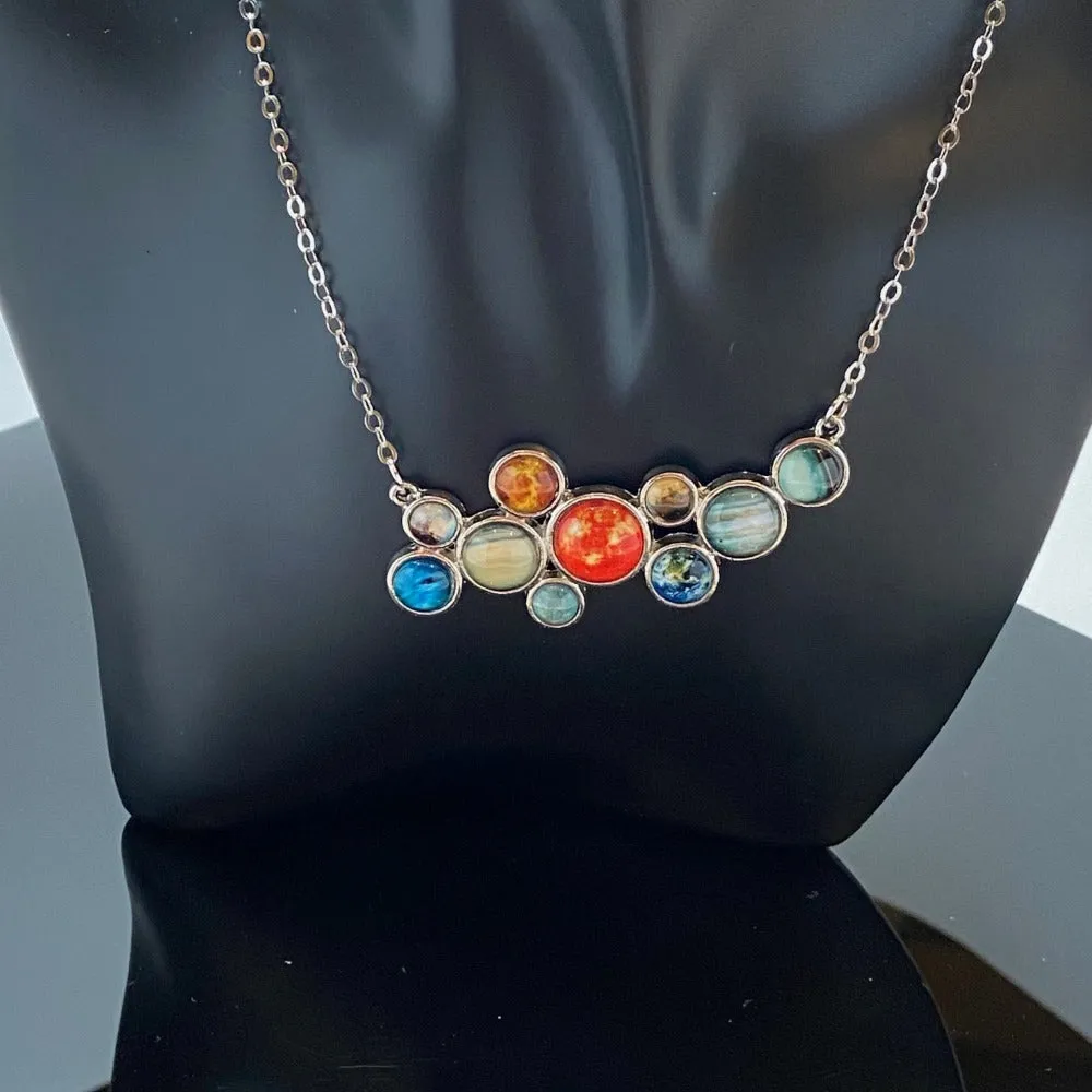 Solar System Cluster Necklace